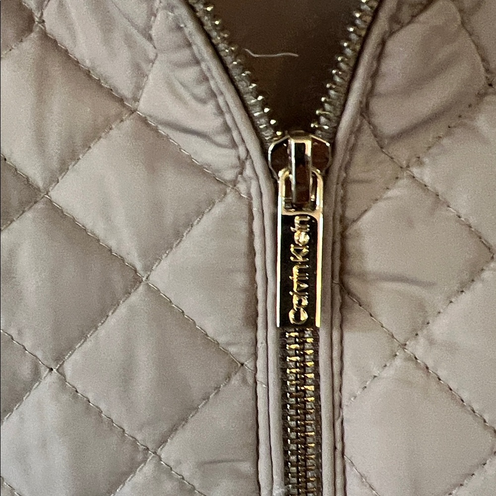 Calvin Klein Women's Beige Quilted Vest - Picture 4 of 6
